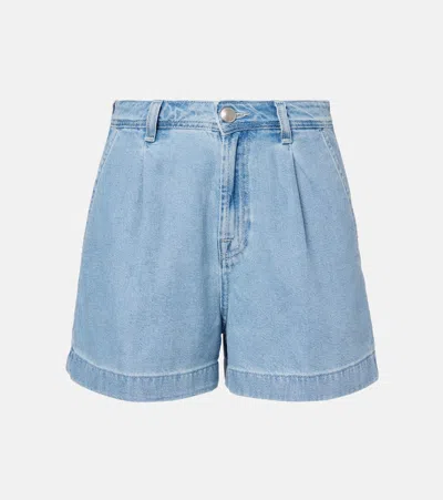 7 FOR ALL MANKIND HANA PLEATED DENIM SHORTS