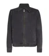 7 For All Mankind Harrington Denim Jacket In Black