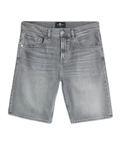 7 For All Mankind Heren Regular Shorts Spin In Gray