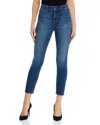 7 For All Mankind High Rise Ankle Skinny Jeans In Classic Medium Blue In Blue