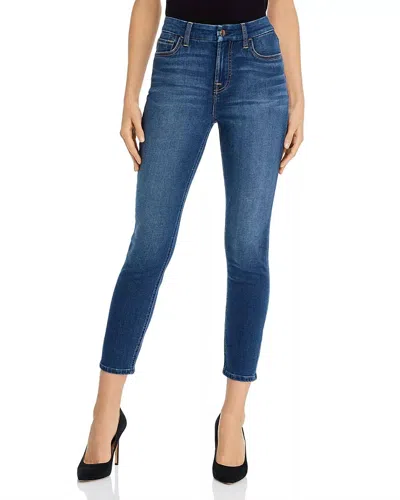 7 For All Mankind High Rise Ankle Skinny Jeans In Classic Medium Blue