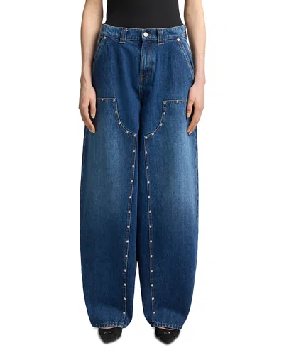 7 FOR ALL MANKIND HIGH RISE BALLOON FIT JEANS IN LE BLUE