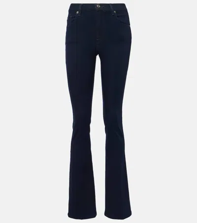 7 For All Mankind High-rise Bootcut Jeans In Blue