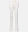 7 For All Mankind High-rise Bootcut Jeans In White