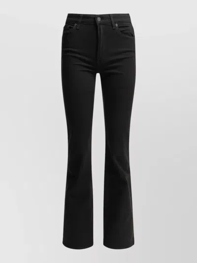 7 For All Mankind High Rise Bootcut Stretch Denim Five Pocket In Black