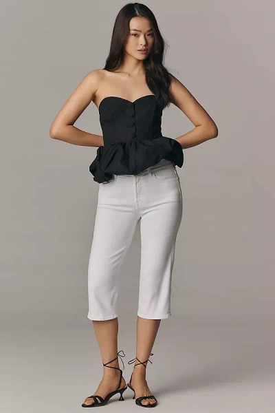 7 For All Mankind High-rise Capri Jeans In White