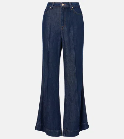 7 For All Mankind High-rise Flared Jeans In Coco