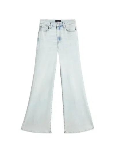 7 For All Mankind High-rise Flared Jeans In White