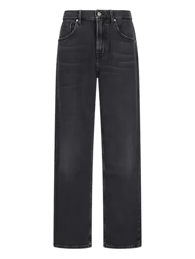 7 For All Mankind High-rise Jeans In Black