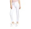 7 For All Mankind High Rise Skinny Glitter Side Stripe Jean In White In White