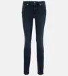 7 For All Mankind High Waist Ankle Skinny Jeans In Blue