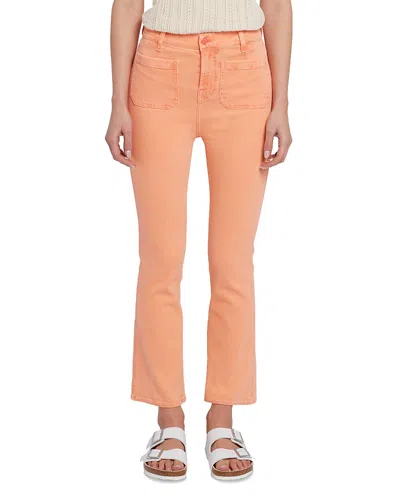 7 For All Mankind High Waist Slim Kick Jeans In Grapefruit In Pink