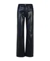 7 For All Mankind High-rise Straight Jeans In Black