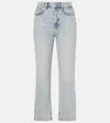7 For All Mankind High-rise Straight Jeans In Blue