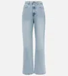 7 For All Mankind High-rise Straight-leg Jeans In Blue