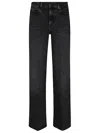 7 For All Mankind High-rise Wide Flared Jeans In Black