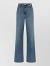 7 For All Mankind High Rise Wide Leg Denim Trousers In Blue
