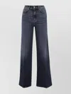 7 For All Mankind High-rise Wide-leg Jeans Elastic Waist In Blue