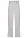 7 For All Mankind Wide Leg Jeans With Back Pockets And Belt Loops In White