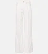 7 For All Mankind Modern Dojo Tailorless - High Waisted Flared Jeans In White