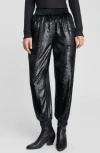 7 For All Mankind High Shine Joggers In Black