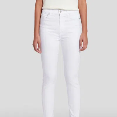 7 For All Mankind High Waist Ankle Skinny Jeans In White