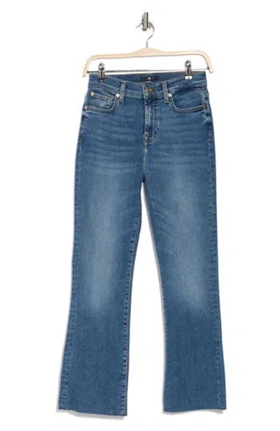 7 For All Mankind High Waist Crop Slim Kick Flare Jeans In Felicity