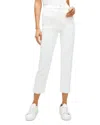7 For All Mankind High Waist Cropped Straight Jeans In Prince In White