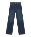 7 For All Mankind High Waist Denim Trousers In Blue
