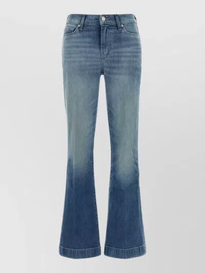 7 For All Mankind Dojo Embroidered-pocket Jeans In Blue