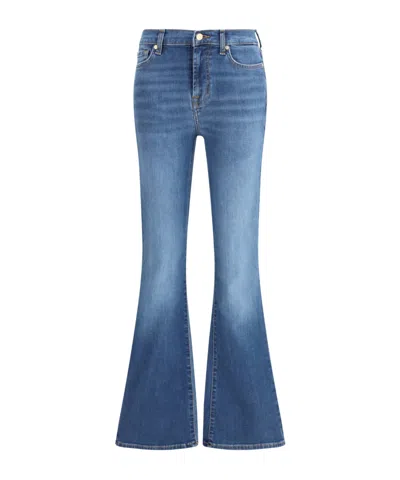 7 For All Mankind High Waist Flared Denim Trousers