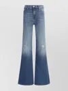 7 For All Mankind High Waist Flared Jeans With Distressed Finish