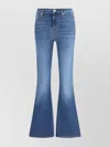 7 For All Mankind High Waist Flared Slim Leg Trousers In Blue