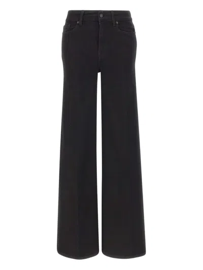 7 For All Mankind Straight-leg Jeans In Black