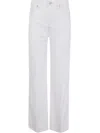 7 For All Mankind Modern Dojo Tailorless - High Waisted Flared Jeans In White