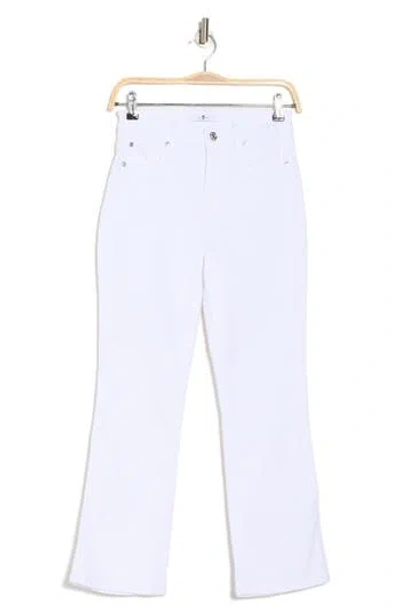 7 For All Mankind High Waist Slim Kick Flare Crop Jeans In Casablanca