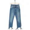 7 For All Mankind High Waist Slim Kick Flare Distressed Jeans