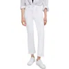 7 For All Mankind Slim Illusion High Rise Ankle Flare Jeans In Luxe White