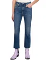 7 For All Mankind High Waist Slim Kick Blue Print Flare Jean In Blue