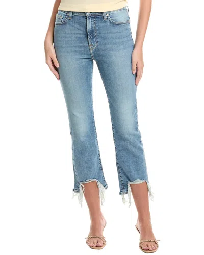 7 For All Mankind High-waist Sloan Vintage Slim Kick Jean In Blue