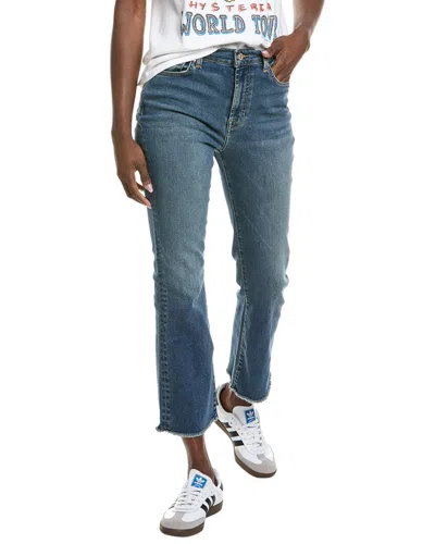 7 For All Mankind High-waist Sunflower Slim Kick Jean In Blue