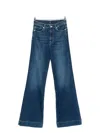 7 For All Mankind High-waist Wide-leg Jeans In Blue