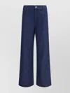 7 For All Mankind High Rise Wide Leg Pants In Halona In Blue
