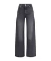 7 For All Mankind High-waisted Denim Pants In Gray