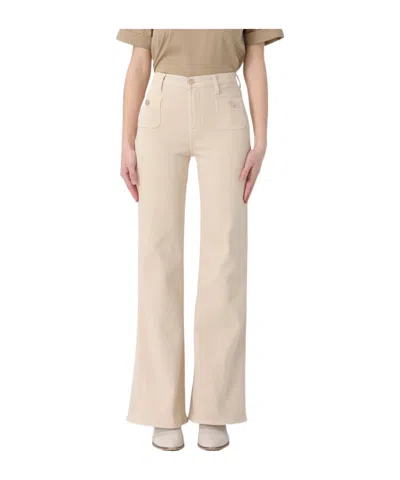 7 For All Mankind High-waisted Flared Jeans In Brown