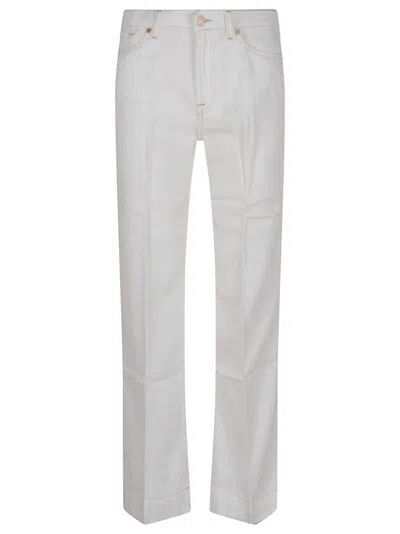 7 For All Mankind High-waisted Flared Jeans In White