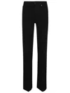 7 For All Mankind High-waisted Flared Jeans With Five-pocket Styling In Black