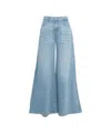 7 For All Mankind High-waisted Wide-leg Jeans With Vintage-inspired Aesthetic In Blue