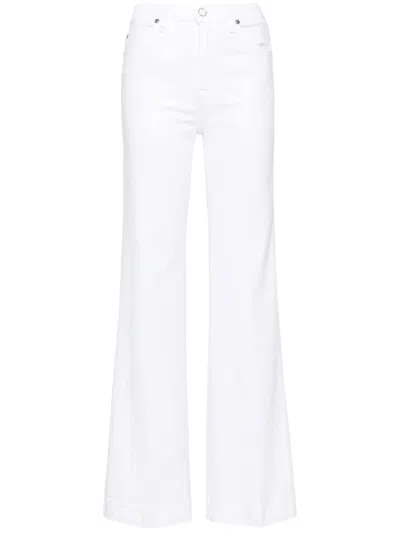 7 For All Mankind High-waisted Jeans In ホワイト