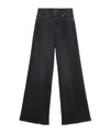 7 For All Mankind High-waisted Jeans In Black